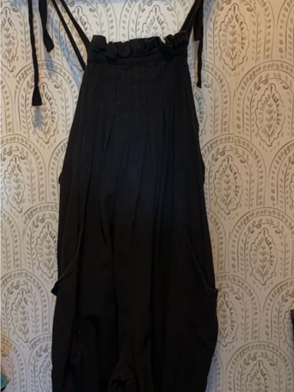 Free People Black Women's Relaxed BoHo Jumpsuit Overalls XS